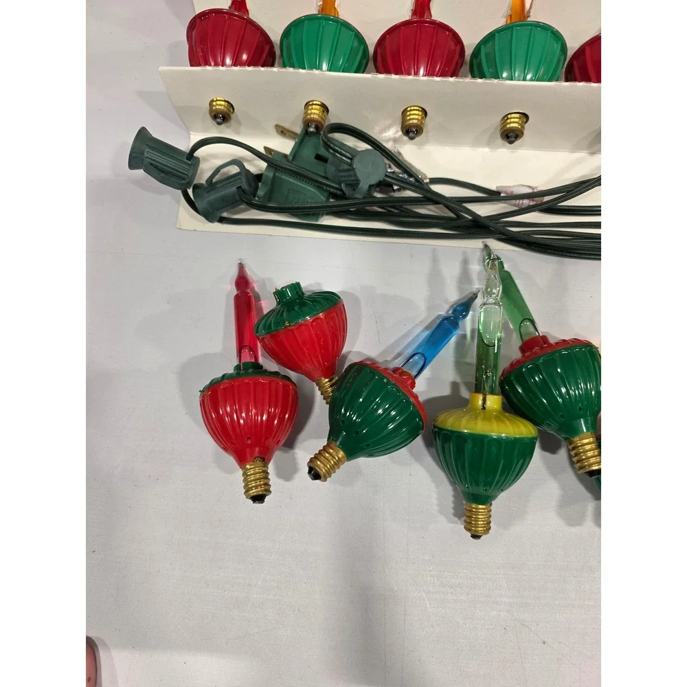 NOMA Expressions 7‎ Bubble Lite Set Red Green Yellow Candle Christmas Lights +